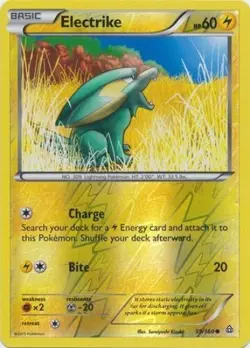 Pokemon TCG - Electrike - 59/160 - Reverse Holo - XY: Primal Clash [Near Mint] - Image 1