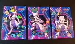 Mewtwo Combo Set 3x Cracked Ice Holo Team Rocket Card Database Peru Pokemon - Image 1