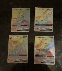 Lot of 4 Rainbow Rare Pokemon Cards - Holo Foil - Authentic TCG - GX Era - Image 1