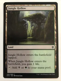 MTG Khans of Tarkir Jungle Hollow 235/269 LP - Image 1
