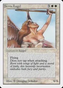MTG Serra Angel Unlimited Magic the Gathering - Image 1