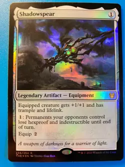 MTG 1x FOIL Shadowspear # 236 Theros Beyond Death Magic the Gathering x1 NM - Image 1