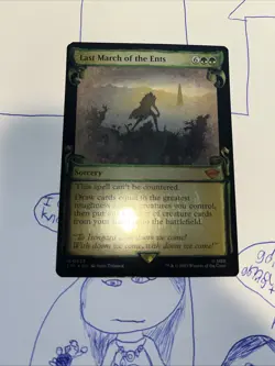 Last March of the Ents 0623 NM Foil Showcase Scrolls MTG Lord of the Rings Magic - Image 1