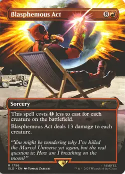 MTG Blasphemous Act (1756) *Non-Foil* Borderless Secret Lair: Deadpool MT/NM - Image 1
