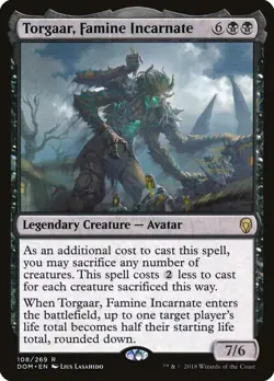 Torgaar, Famine Incarnate Dominaria Light Play MTG Magic DNA GAMES - Image 1