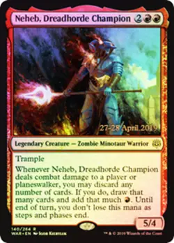 MTG Neheb, Dreadhorde Champion - Foil - Prerelease Promo, Prerelease & Release P - Image 1