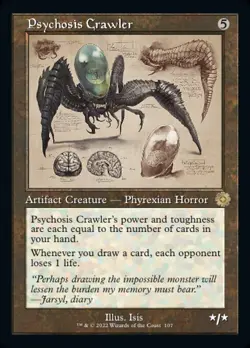 1x Psychosis Crawler - Foil Schematic Retro Frame NM Eng MTG - Brother's War - Image 1