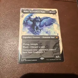 Maha, Its Feathers Night Borderless BLB Bloomburrow MTG 100 MYTHIC M/NM - Image 1