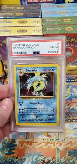 PSA 8 Pokemon Base Set Gyarados 🌊 6/102 Holo Near Mint - Mint, RARE! - Image 1