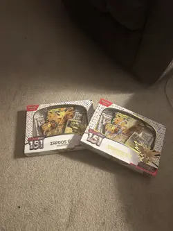 2X Pokemon TCG S&V 151 Zapdos Ex Collection Boxes - Factory Sealed (8 Packs) - Image 1