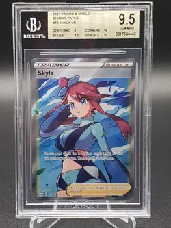 BGS 9.5 GEM MINT Pokemon Skyla 72/72 Full Art 2021 SWSH Shining Fates - Image 1
