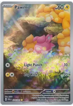 Pawmi Pokemon Paldean Fates 226/091 Full Art Illustration Rare | NM - Image 1