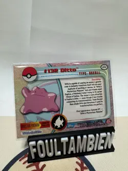 2000 topps pokemon tv animation Edition Ditto Foil Card - Image 2
