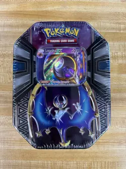 Pokemon Sun and Moon : Lunala GX 2017 Legends of Alola Tin SEALED - Image 1
