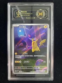 APH 10 Pokemon S-Chinese Pikachu Gengar 172/151 151C AR Surprise Exclusive YO2 b - Image 1