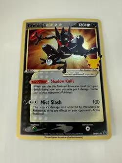 Pokemon TCG - Greninja Gold Star SWSH144 Black Star Promo - Celebrations - NM - Image 1