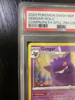 Gengar SWSH052 Promo Champions Path Holo Pin Collection PSA 8 - Pokemon TCG - Image 3