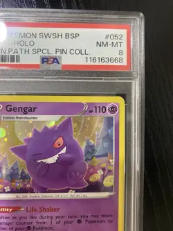 Gengar SWSH052 Promo Champions Path Holo Pin Collection PSA 8 - Pokemon TCG - Image 4