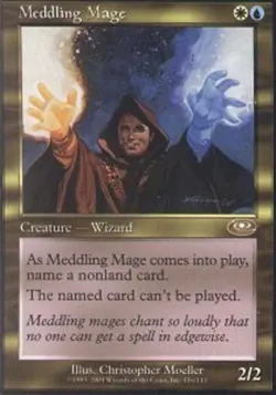 1 x Meddling Mage - Planeshift - Moderate Play - MTG - Image 1
