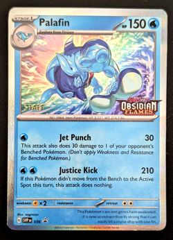 POKEMON ~ PALAFIN ~ 036 ~ STAFF OBSIDIAN FLAMES STAMPED PRERELEASE PROMO ~NM - Image 1