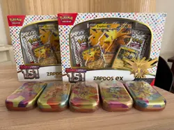 Pokemon Scarlet & Violet 151 Zapdos ex Collection 151 Mini Tin x5 Lot Of 7 Items - Image 1