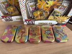 Pokemon Scarlet & Violet 151 Zapdos ex Collection 151 Mini Tin x5 Lot Of 7 Items - Image 2