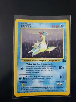 Pokemon Lapras 10/62 Holo Fossil 1999 LP - Image 2