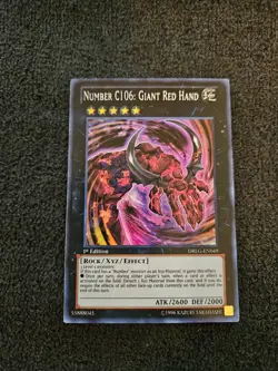 Number C106: Giant Red Hand (DRLG-EN049) - Super Rare - Image 1