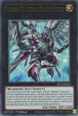 Yugioh! LP Number F0: Utopic Draco Future - KICO-EN013 - Ultra Rare - 1st Editio - Image 1