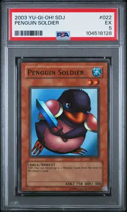 PSA 5 - 2003 YU-GI-OH! STARTER DECK JOEY 022 PENGUIN SOLDIER - Image 1