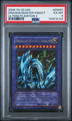 PSA 6 - 2006 YU-GI-OH! ULTIMATE EDITION 2 EN001 DRAGON MASTER KNIGHT - Image 1