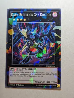 Yugioh- Dark Rebellion Xyz Dragon - SP15-EN036 - Shatterfoil Rare 1st Ed - MP - Image 1