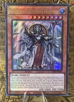YU-GI-OH! Ether The Heavenly Monarch RA04-EN018 Ultra Rare Near Mint - Image 1