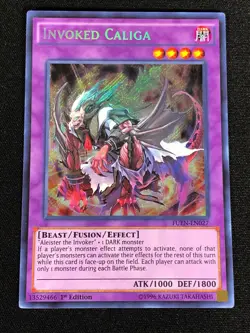 Yugioh Invoked Caliga FUEN-EN027 1ST SECRET (NM) - Image 1