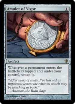1 x Amulet of Vigor - Worldwake - Moderate Play - MTG - Image 1