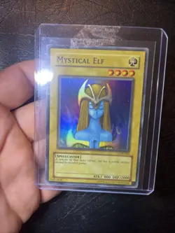🔥 YuGiOh Mystical Elf LOB-EN062 LEGEND OF BLUE-EYES SET SUPER RARE NEAR MINT - Image 3