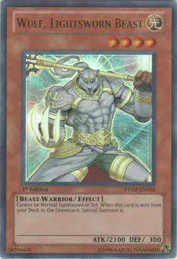 Yugioh! MP Wulf, Lightsworn Beast - RYMP-EN103 - Ultra Rare - 1st Edition Modera - Image 1