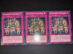 3 x Amazoness Archers - GLD3-EN046 - Yugioh - Playset Limited Edition Near Mint - Image 1