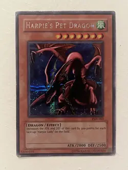 Harpie's Pet Dragon Forbidden Memories FMR-002 Secret Rare Video Game Promo HP - Image 1