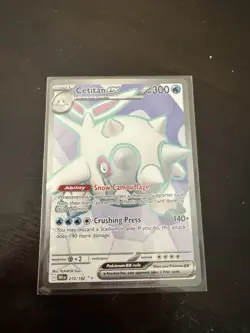 Cetitan EX 210/182 Holo Ultra Rare Pokemon TCG Card Mint Condition - Image 1