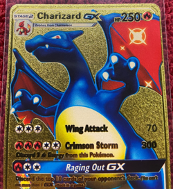 Pokemon Charizard GX 250HP Gold Foil Fan Art Card SV49 / SV94, RARE - Image 2