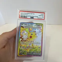 2024 POKEMON SSP EN-SURGING SPARKS SPECIAL ILLUSTRATION RARE PIKACHU EX PSA 10 - Image 4