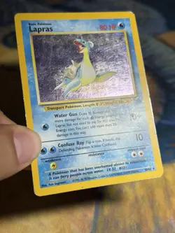 Lapras 10/62 Holo Rare Fossil Pokemon Card Vintage Set MP - Image 5