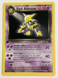 Pokemon Dark Alakazam 1st Edition Non-Holo Card 18/82 Team Rocket - Image 1