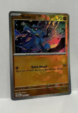 Pokemon TCG Riolu Master Ball Pattern Holo Card 050/131 Prismatic Evolutions! - Image 2