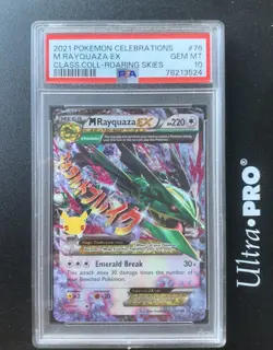 2021 Pokemon Celebrations M Rayquaza EX 76/108 Classic Collection PSA 10 GEM MT - Image 1