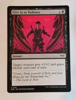MTG Give In to Violence - Duskmourn #101 - Near Mint - Image 1