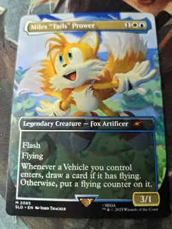 Miles "Tails" Prower NON-FOIL Sonic Secret Lair MTG Magic The Gathering - Image 2