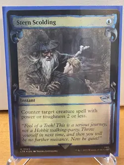 MTG Stern Scolding #522 Foil Showcase Scrolls The Lord of the Rings - Image 1