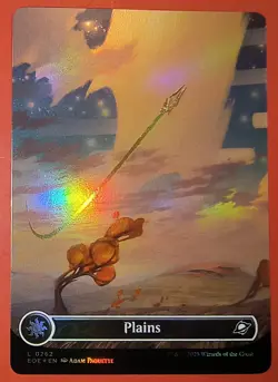 MTG, EDGE OF ETERNITIES. * PLAINS* #0263, GALAXY FOIL FINISH, EOE ART - Image 1